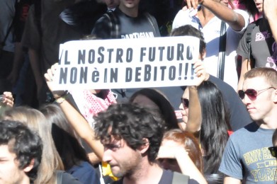 Manifestación en Italia