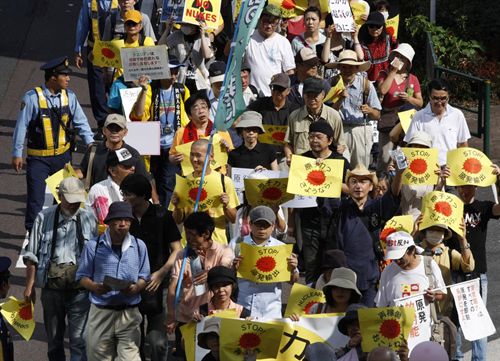 Protestas en Fukushima