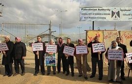 Familiares de palestinos presos