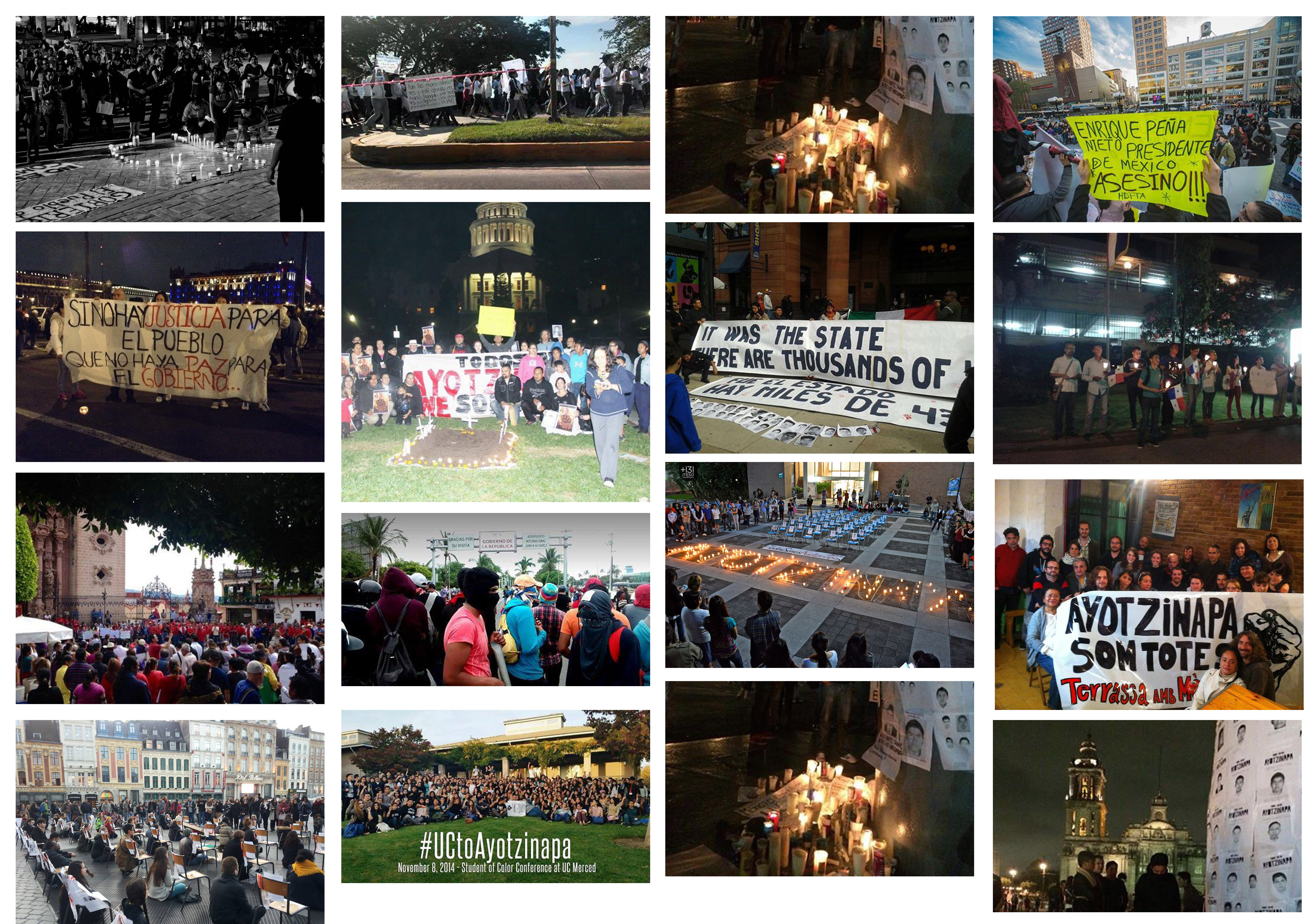 Imágenes de algunas de las movilizaciones del 8, 9 y 10 de noviembre, en México y en otras partes del mundo.